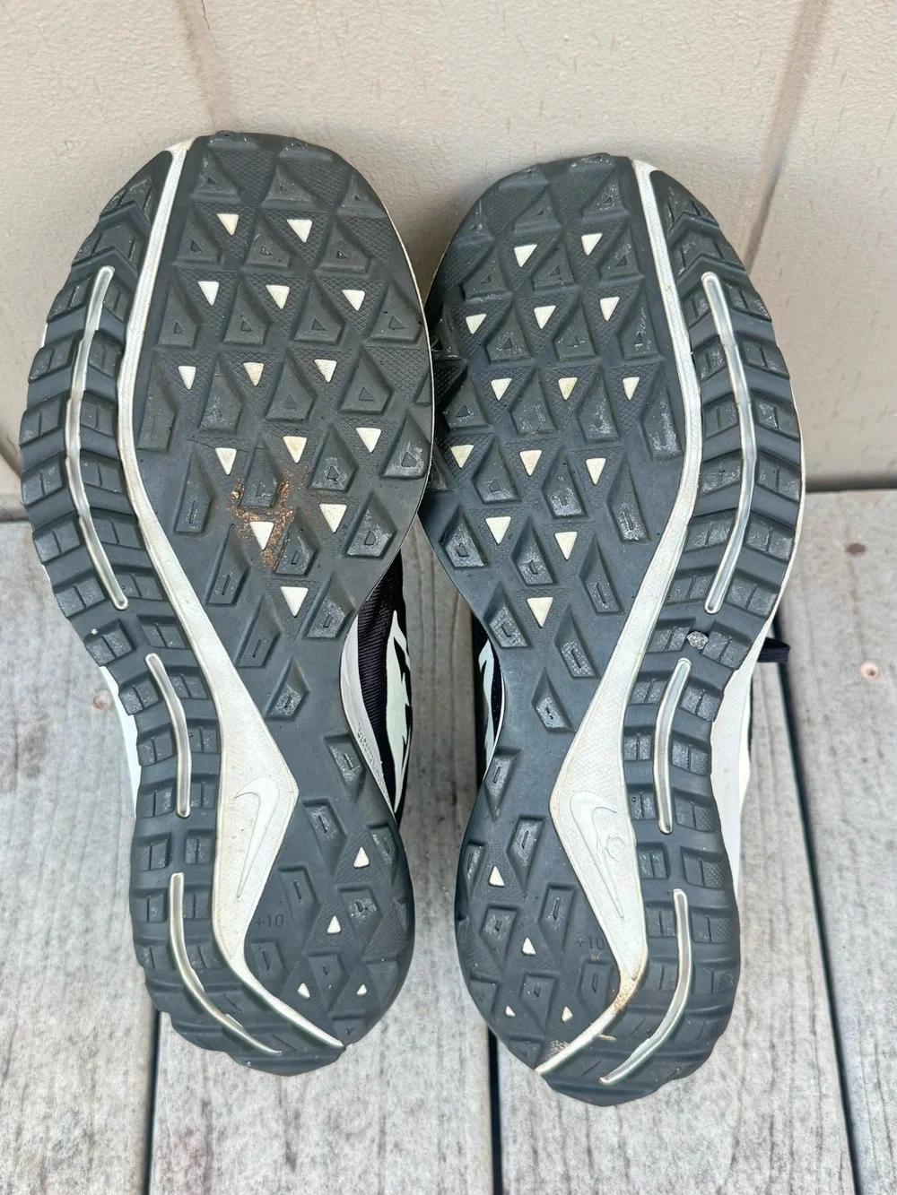 Nike Pegasus Trail 3 Men’s Running Shoes Size 12 Black White Trail Running Clean
